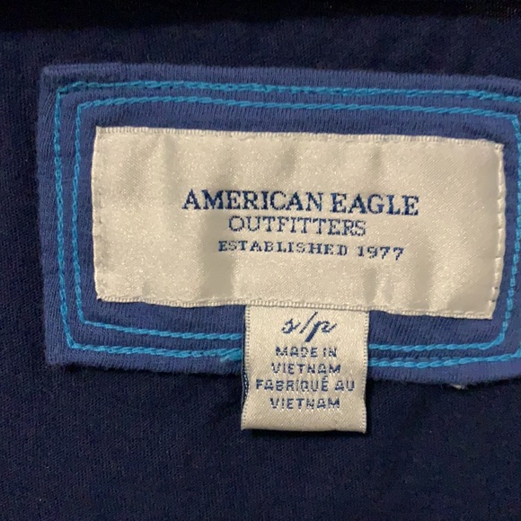 NAVY AE low neck t shirt - Picture 3 of 4